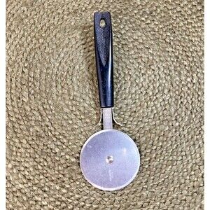 Vintage Ekco Pizza Cutter With Black Handle Stainless Steel USA Made